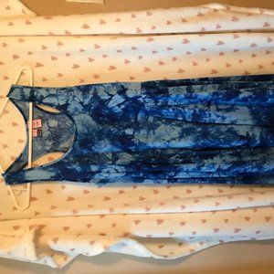 Blue tie-dye dress
